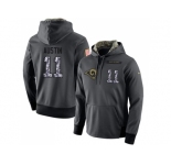 NFL Men's Nike Los Angeles Rams #11 Tavon Austin Stitched Black Anthracite Salute to Service Player Performance Hoodie