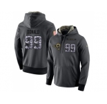NFL Men's Nike Los Angeles Rams #99 Aaron Donald Stitched Black Anthracite Salute to Service Player Performance Hoodie