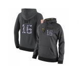NFL Women's Nike Los Angeles Rams #16 Jared Goff Stitched Black Anthracite Salute to Service Player Performance Hoodie