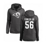 NFL Women's Nike Los Angeles Rams #56 Dante Fowler Jr Ash One Color Pullover Hoodie