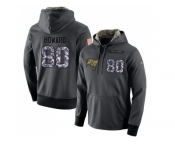 Men Tampa Bay Buccaneers #80 O. J. Howard Stitched Black Anthracite Salute to Service Player Performance Hoodie