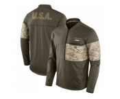 Men Tampa Bay Buccaneers Nike Olive Salute to Service Sideline Hybrid Half-Zip Pullover Jacket