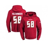 Nike Tampa Bay Buccaneers #58 Kwon Alexander Red Name & Number Pullover NFL Hoodie