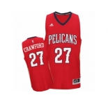 Men Adidas New Orleans Pelicans #27 Jordan Crawford Authentic Navy Blue Road NBA Jersey (1)