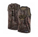 Men's New Orleans Pelicans #1 Zion Williamson Swingman Camo Realtree Collection Basketball Jersey