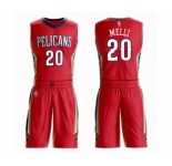 Men's New Orleans Pelicans #20 Nicolo Melli Authentic Red Basketball Suit Jersey Statement Edition