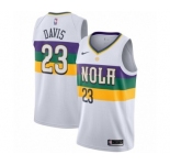 Men's Nike New Orleans Pelicans #23 Anthony Davis Swingman White NBA Jersey - City Edition