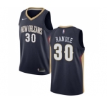 Men's Nike New Orleans Pelicans #30 Julius Randle Swingman Navy Blue NBA Jersey - Icon Edition
