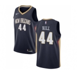 Men's Nike New Orleans Pelicans #44 Solomon Hill Swingman Navy Blue Road NBA Jersey - Icon Edition