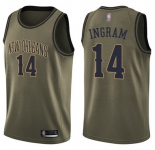 Pelicans #14 Brandon Ingram Green Basketball Swingman Salute to Service Jersey