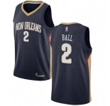 Pelicans #2 Lonzo Ball Navy Basketball Swingman Icon Edition Jersey