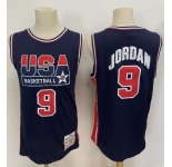 1992 Olympics Team USA #9 Michael Jordan Navy Blue Swingman Jersey