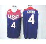 2014 FIBA Basketball World Cup USA jerseys #4 curry blue
