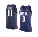 Men's Nike Team USA #10 Kobe Bryant Swingman Navy Blue 2016 Olympics Basketball Jersey