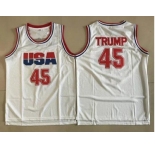 Nike Team USA #45 Donald Trump White The 45th president of the United States Stitched NBA Jersey