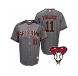 Arizona Diamondbacks #11 A.J. Pollock Gray Cool Base Road Jersey