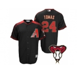 Arizona Diamondbacks #24 Yasmany Tomas Black Cool Base Alternate Jersey