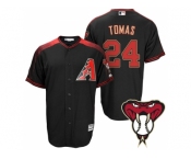 Arizona Diamondbacks #24 Yasmany Tomas Black Cool Base Alternate Jersey