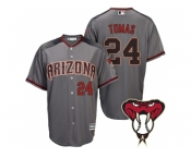 Arizona Diamondbacks #24 Yasmany Tomas Gray Cool Base Road Jersey