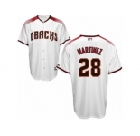 Arizona Diamondbacks #28 J. D. Martinez Replica White Home Cool Base MLB Jersey