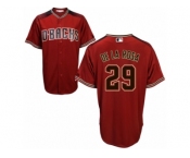 Arizona Diamondbacks #29 Jorge De La Rosa Replica Red Brick Alternate Cool Base MLB Jersey