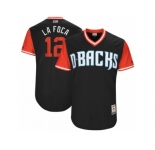 Men's 2017 Little League World Series Diamondbacks #12 Rubby De La Rosa La Foca Black Jersey