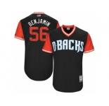 Men's 2017 Little League World Series Diamondbacks #56 Fernando Rodney Benjamin Black Jersey