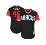 Men's 2017 Little League World Series Diamondbacks Patrick Corbin #46 Corby Black Jersey