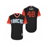 Men's 2017 Little League World Series Diamondbacks Randall Delgado #48 Pupi Black Jersey