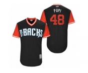 Men's 2017 Little League World Series Diamondbacks Randall Delgado #48 Pupi Black Jersey