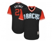 Men's 2017 Little League World Series Diamondbacks Zack Greinke #21 Greinke Black Jersey