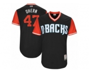 Men's Arizona Diamondbacks David Hernandez #47 Dhern Majestic Black 2017 Players Weekend Authentic Jersey