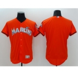 Men Miami Marlins Blank Majestic orange Flexbase Authentic Collection Team Jersey