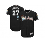 Miami Marlins #27 Giancarlo Stanton Black 2017 Spring Training Flexbase Authentic Collection Stitched Baseball Jersey