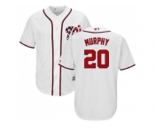 Men Washington Nationals #20 Daniel Murphy White New Cool Base Stitched MLB Jersey