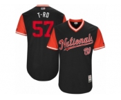 Men's 2017 Little League World Series Nationals #57 Tanner Roark T-Ro Navy Jersey