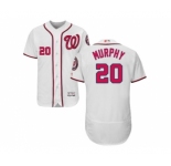 Men's Majestic Washington Nationals #20 Daniel Murphy White Flexbase Authentic Collection MLB Jersey