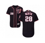 Men's Majestic Washington Nationals #28 Jayson Werth Navy Blue Flexbase Authentic Collection MLB Jersey