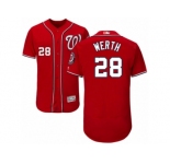 Men's Majestic Washington Nationals #28 Jayson Werth Red Flexbase Authentic Collection MLB Jersey