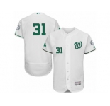 Men's Majestic Washington Nationals #31 Max Scherzer White Celtic Flexbase Authentic Collection MLB Jersey