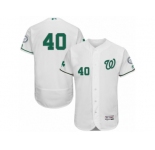 Men's Majestic Washington Nationals #40 Wilson Ramos White Celtic Flexbase Authentic Collection MLB Jersey