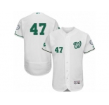 Men's Majestic Washington Nationals #47 Gio Gonzalez White Celtic Flexbase Authentic Collection MLB Jersey