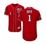Men's Washington Nationals #1 Wilmer Difo Red Alternate Flex Base Authentic Collection 2019 World Series Bound Baseball Jersey
