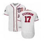 Men's Washington Nationals #17 Andrew Stevenson White Home Flex Base Authentic Collection 2019 World Series Bound Baseball Jersey
