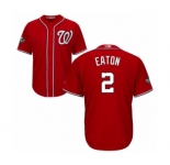 Men's Washington Nationals #2 Adam Eaton Replica Red Alternate 1 Cool Base 2019 World Series Bound Baseball Jersey