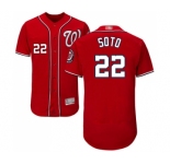 Men's Washington Nationals #22 Juan Soto Red Alternate Flex Base Authentic Collection Baseball Jersey
