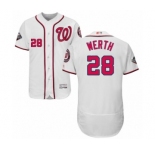 Men's Washington Nationals #28 Jayson Werth White Home Flex Base Authentic Collection 2019 World Series Bound Baseball Jersey