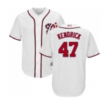 Men's Washington Nationals #47 Howie Kendrick Replica White Home Cool Base Baseball Jersey