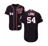 Men's Washington Nationals #54 Kevin Long Navy Blue Alternate Flex Base Authentic Collection 2019 World Series Bound Baseball Jersey
