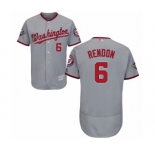 Men's Washington Nationals #6 Anthony Rendon Grey Road Flex Base Authentic Collection 2019 World Series Bound Baseball Jersey